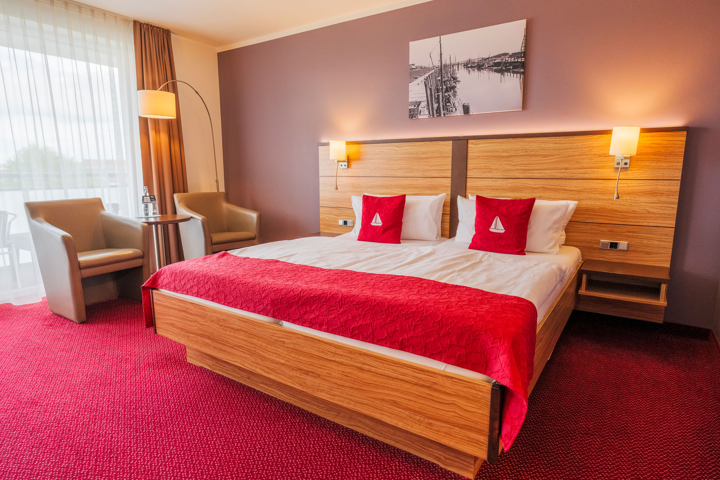 Hafenmeister Doppelbett Zimmer